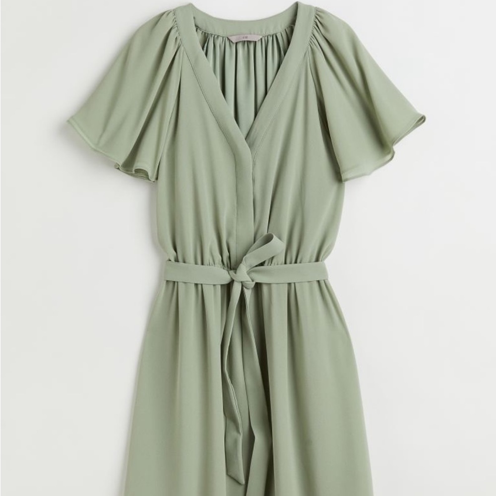 H&M V-neck Chiffon Dress